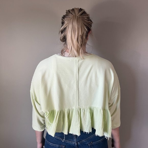 We the Free crop double gauze henley - Picture 4 of 10